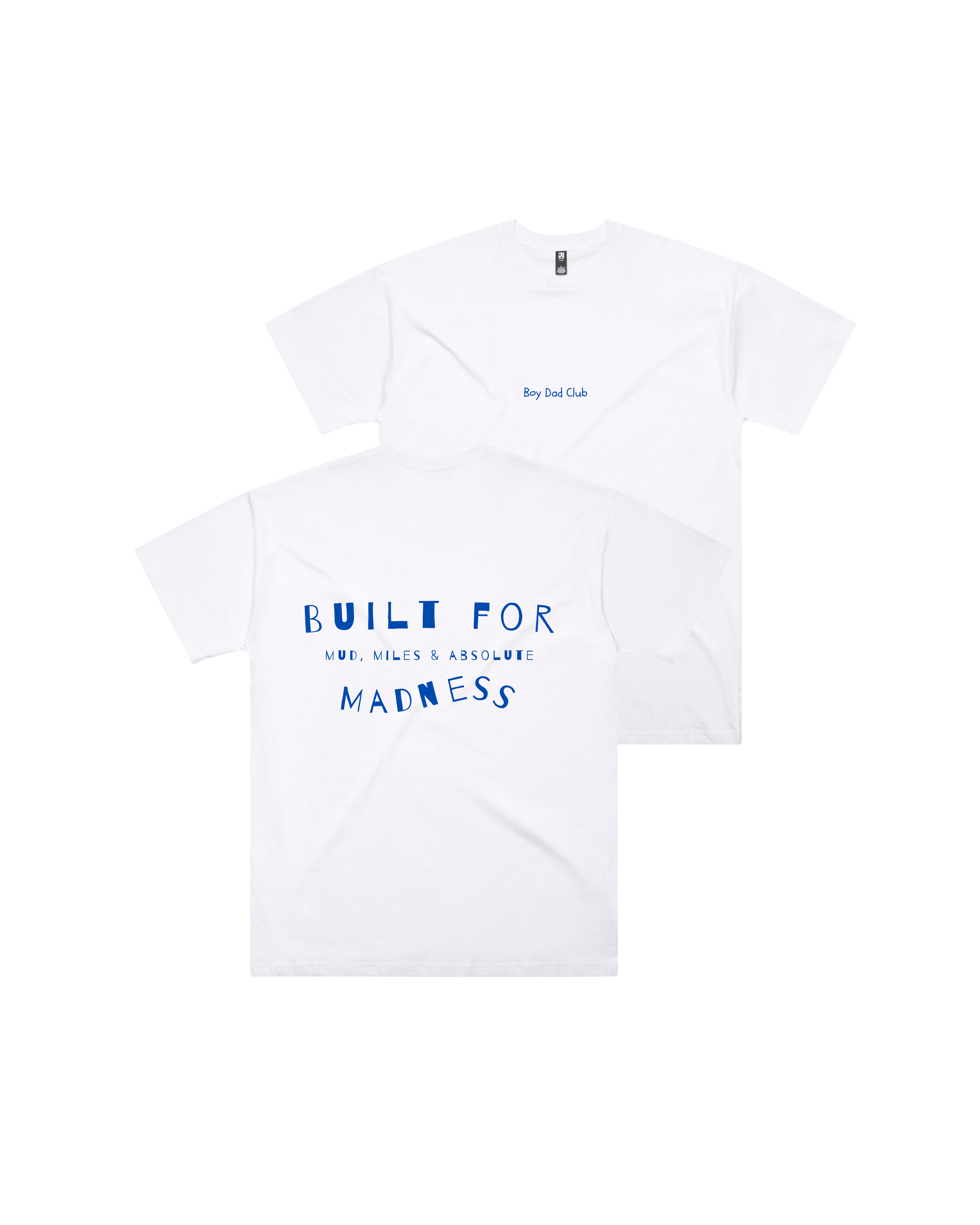Adults - Mud, Miles & Madness Tee - White