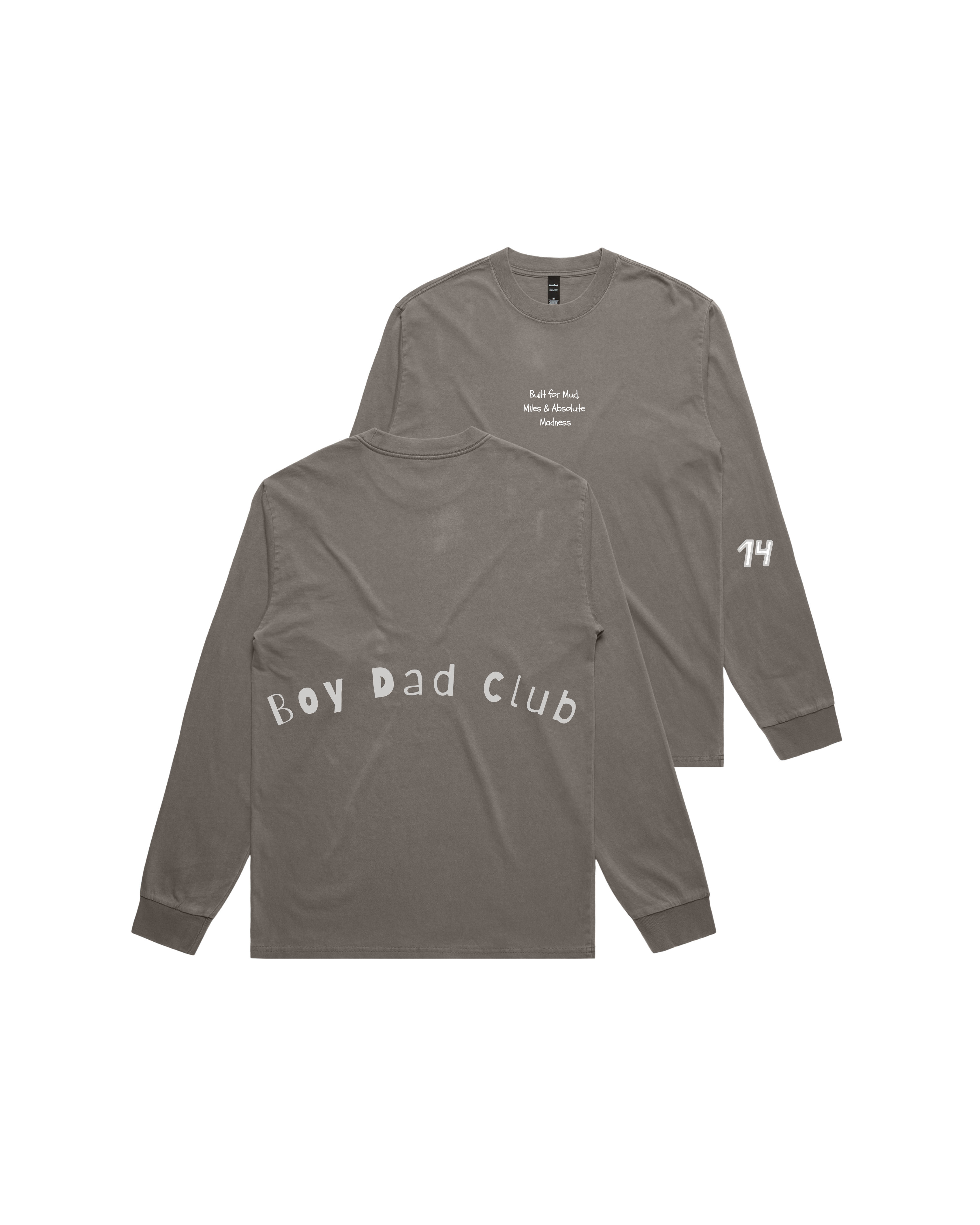 Adults - Boy Dad Club 14 -  Faded Long Sleeve Tee