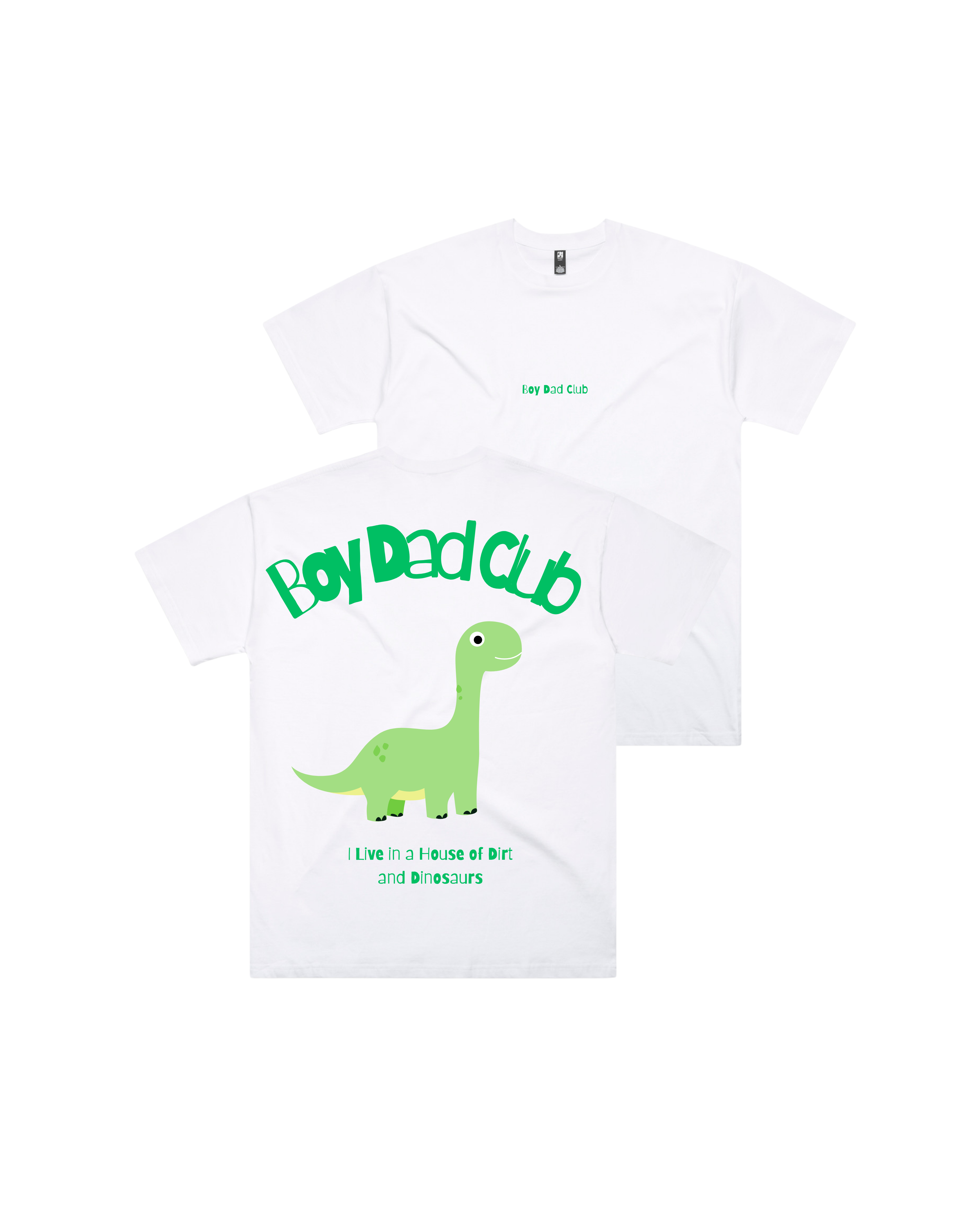 Adults - Dirt & Dinos Tee - White