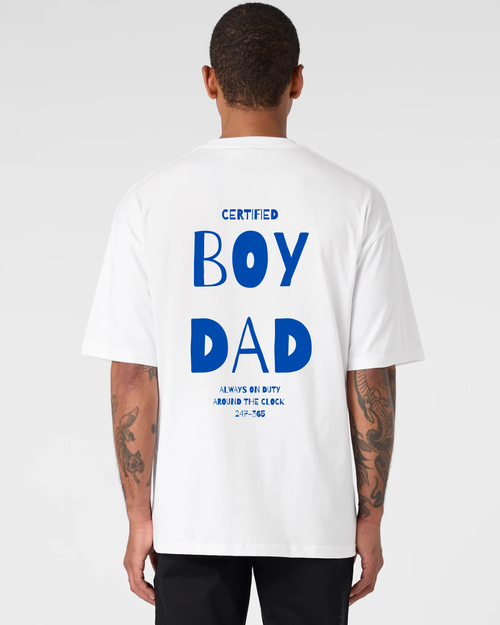 Adults - Certified Boy Dad Tee - White