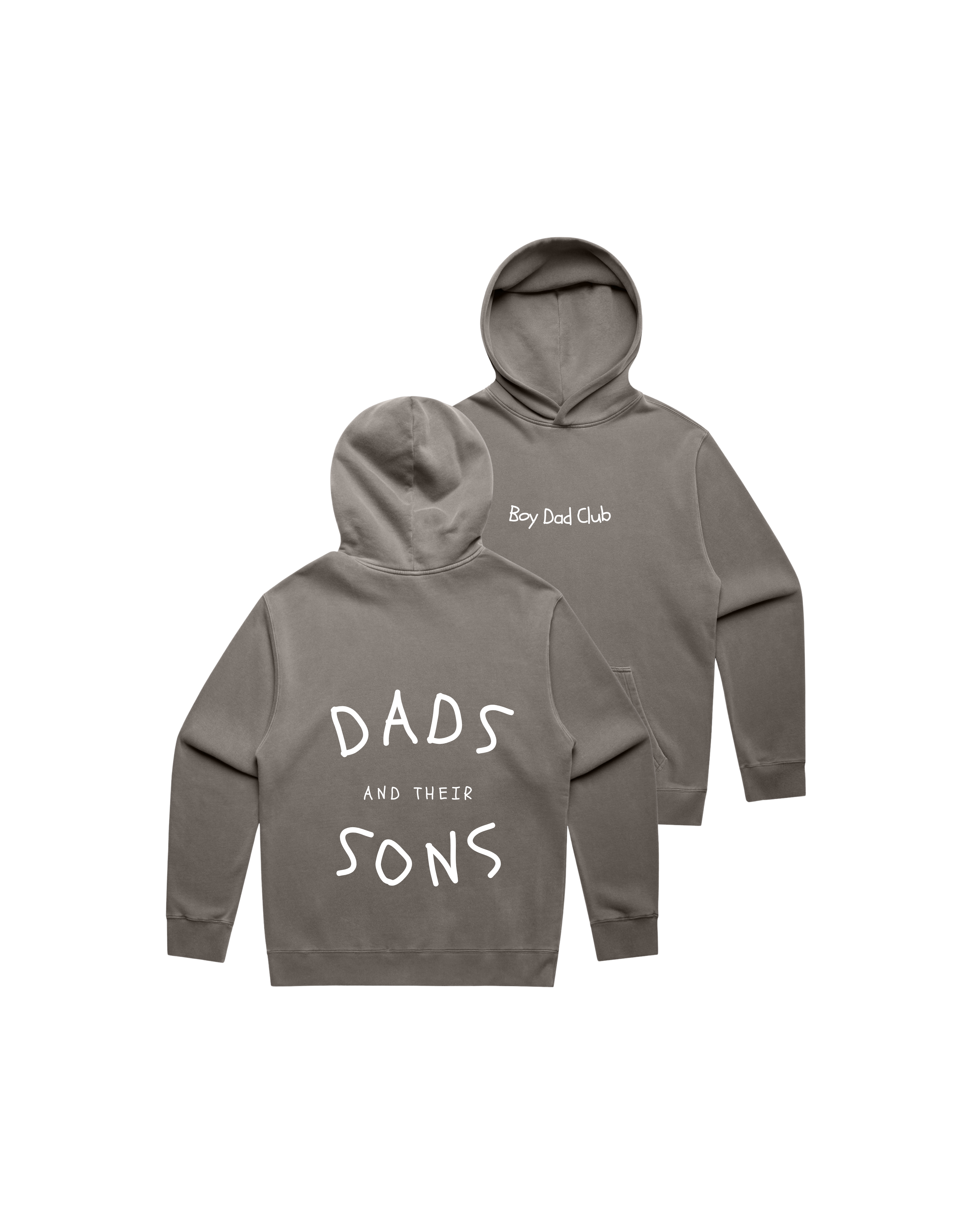 Adults - Dads and their Sons Hoodie - Faded Grey